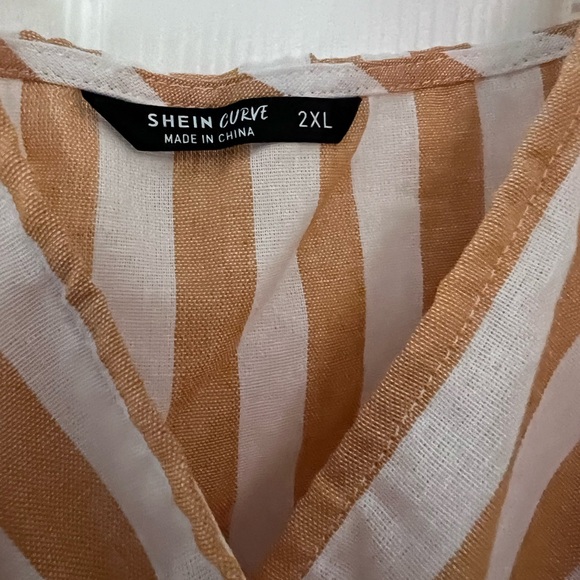 2XL Yellow and White Striped Sundress - Picture 2 of 3